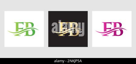 Initial Monogram Letter FB Logo Design. FB Logotype Template Stock Vector