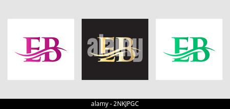Initial Monogram Letter EB Logo Design. EB Logotype Template Stock Vector