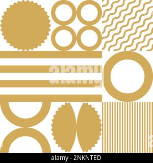 Pasta geometric seamless pattern. Pasta abstract vector background Stock Vector
