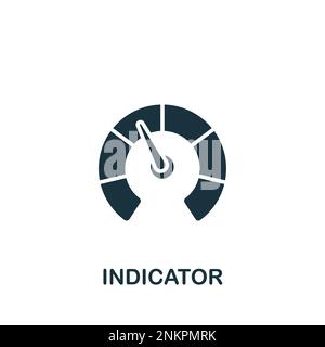 Indicator icon. Monochrome simple sign from performance collection. Indicator icon for logo, templates, web design and infographics. Stock Vector