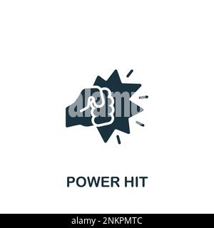 Power hit icon. Monochrome simple sign from performance collection. Power hit icon for logo, templates, web design and infographics. Stock Vector