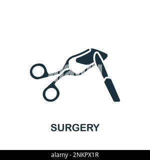Surgery icon. Monochrome simple sign from medical speialist collection. Surgery icon for logo, templates, web design and infographics. Stock Vector