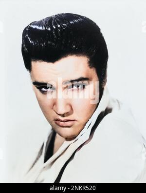 Elvis Presley - Loving You - 1957 - Colorized publicity photo Stock Photo