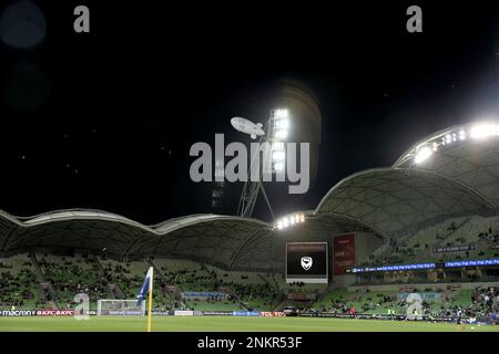 MELBOURNE AUSTRALIA FEBRUARY 19 An AGL blimp is seen floating