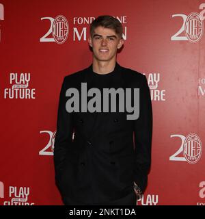 Milan, Italy. 23rd Feb, 2023. AC Milan forward Charles de Ketelaere of Belgium attends the Gala Dinner held to celebrate the 20th Anniversary of the Fondazione Milan in Milan, Italy Credit: Mickael Chavet/Alamy Live News Stock Photo