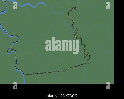 Commewijne, district of Suriname. Elevation map colored in wiki style ...