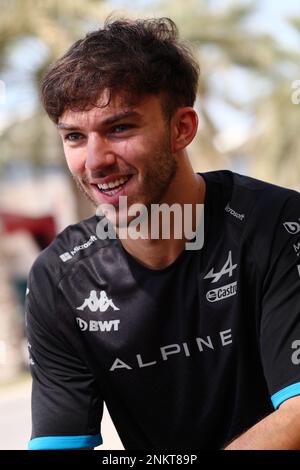 Pierre Gasly (FRA) Alpine F1 Team. Formula One Testing, Day Two, Friday 24th February 2023. Sakhir, Bahrain. Stock Photo