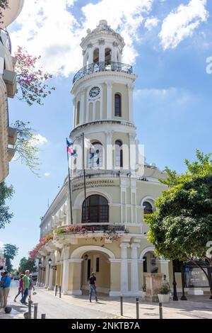 Palacio Consistorial de Santo Domingo, Calle Arzobispo Meriño, Santo Domingo, Dominican Republic, Greater Antilles, Caribbean Stock Photo