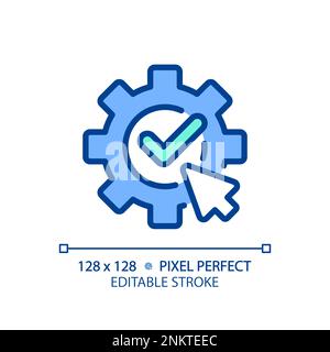 Apply settings pixel perfect RGB color icon Stock Vector
