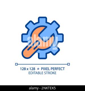 Setup pixel perfect RGB color icon Stock Vector