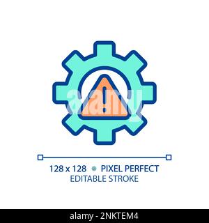 Setup error pixel perfect RGB color icon Stock Vector