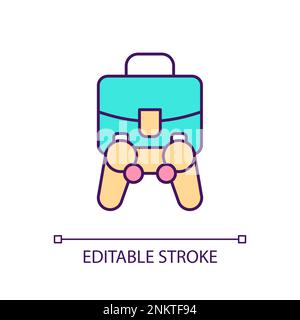 Gamification of business RGB color icon Stock Vector