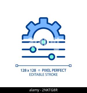 Adjustment pixel perfect RGB color icon Stock Vector