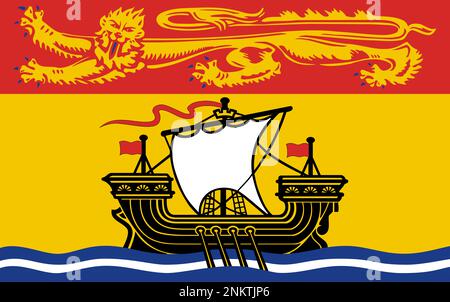 Provincial flag of New Brunswick Stock Photo