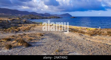 Cala del Embarcadero, Cabo de Gata-Níjar Natural Park, UNESCO Biosphere Reserve, Hot Desert Climate Region, Almería, Andalucía, Spain, Europe Stock Photo