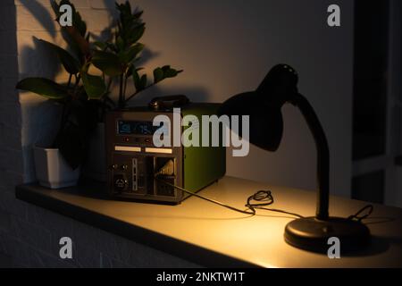 portable charging station charges gadgets Stock Photo