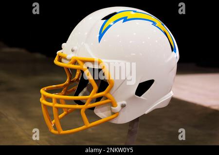 February 4, 2022: Los Angeles Chargers quarterback Justin Herbert (10)  during the AFC Pro Bowl Practice at Las Vegas Ballpark in Las Vegas,  Nevada. Darren Lee/(Photo by Darren Lee/CSM/Sipa USA Stock Photo 