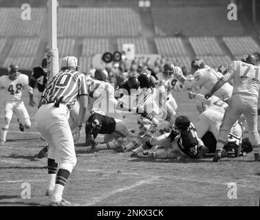 The Oakland Raiders play the Dallas Texans at Candlestick Park, September  24, 1961 Tom Flores injued (Bob Campbell/San Francisco Chronicle via AP  Stock Photo - Alamy