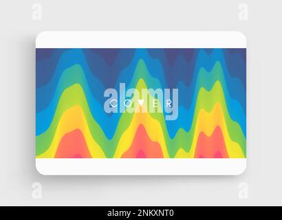 Cover design template with color gradients. Abstract background. Modern pattern. 3d vector Illustration for advertising, marketing, presentation. Stock Vector