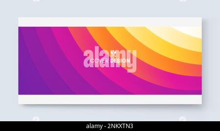 Cover design template with color gradients. Abstract background. Modern pattern. 3d vector Illustration for advertising, marketing, presentation. Stock Vector