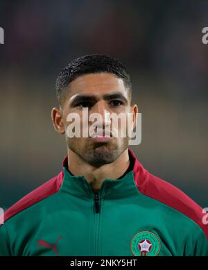 YAOUNDE, CAMEROON - JANUARY 25: Achraf Hakimi of Morocco during the 2021  Africa Cup of Nations Play Offs - 1/8-finals match between Morocco and  Malawi at Stade Ahmadou Ahidjo on January 25