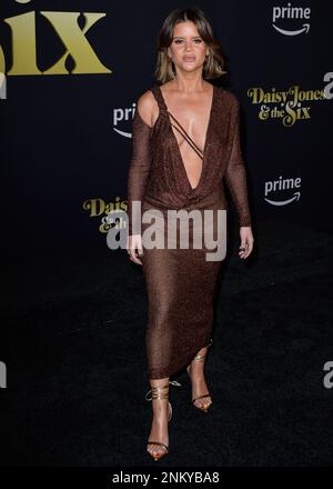 Hollywood, United States. 23rd Feb, 2023. HOLLYWOOD, LOS ANGELES, CALIFORNIA, USA - FEBRUARY 23: Maren Morris arrives at the Premiere Of Amazon Prime Video's 'Daisy Jones & The Six' Season 1 held at the TCL Chinese Theatre IMAX on February 23, 2023 in Hollywood, Los Angeles, California, United States. ( Credit: Image Press Agency/Alamy Live News Stock Photo