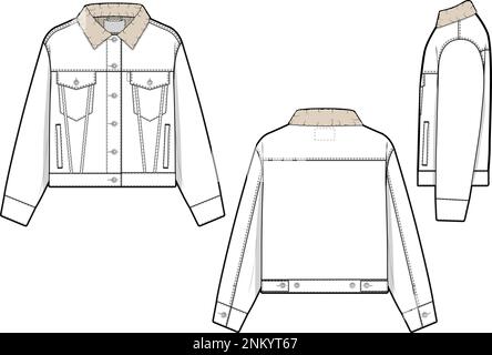 Set Of Trendy Womens Clothes. Outfit Of Woman Jacket, Royalty Free SVG,  Cliparts, Vectors, and Stock Illustration. Image 76568730.