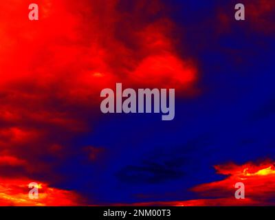 Colored clouds. Illustration of thermal image Stock Photo