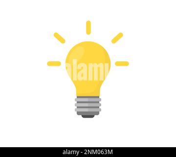 Idea lamp, innovative idea, light bulb logo design. Lamp concept. Light bulb. Glowing light bulb, inspiration. Concept of idea. Stock Vector