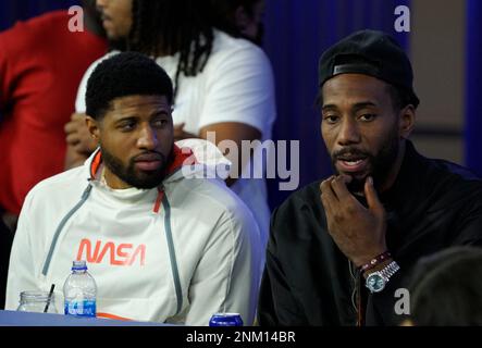 Photo: Kawhi Leonard and Paul George Spotted at LA Rams Playoff