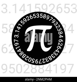 Happy PI day, 14 march, Pythagoras mathematical numbers series ( 3.14 3,14 3/14 ) symbol. vector maths icon or sign banner Ratios letters formula Stock Vector