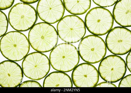 Limes, background, fresh, green, citrus Stock Photo