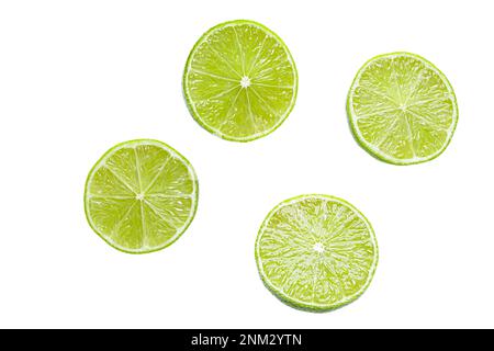 Limes, background, fresh, green, citrus, isolatet, cutout Stock Photo