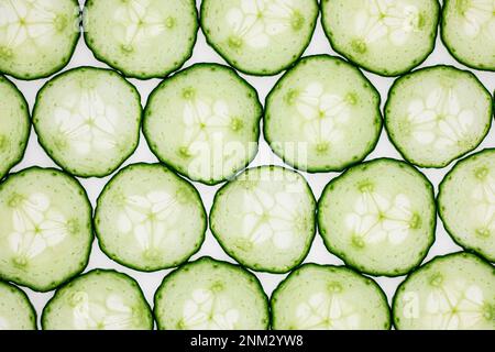 Cucumber, texture, backlight, wallpaper, abstract, healthy, background Stock Photo