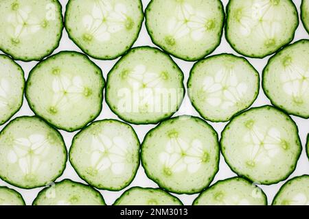 Cucumber, texture, backlight, wallpaper, abstract, healthy, background Stock Photo