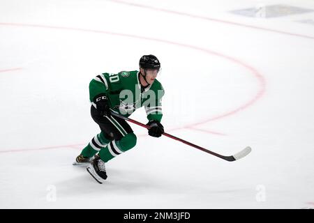 Dallas Stars center Jacob Peterson (40) scores a goal against Vancouver ...