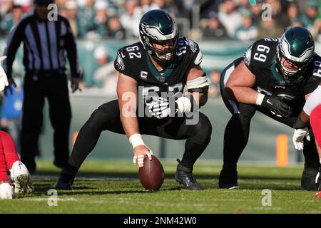 Philadelphia, Pennsylvania, USA. 14th Oct, 2021. Philadelphia Eagles center Jason  Kelce (62) walks off the field following the NFL game between the Tampa Bay  Buccaneers and the Philadelphia Eagles at Lincoln Financial