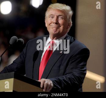 DECEMBER 20th 2021: Former President Donald Trump and The Trump Organization file suit against New York State Attorney General Letitia James asking for a federal court order to stop the ongoing investigation into the dealings of his company. - File Photo by: zz/Dennis Van Tine/STAR MAX/IPx 2016 7/21/16 Donald Trump at Day 4 of The Republican National Convention on July 21, 2016 in Cleveland, Ohio.