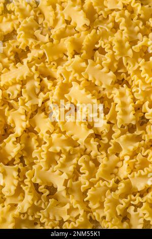 Dry Organic Mafalda Corta Pasta Noodle Ready to Cook Stock Photo