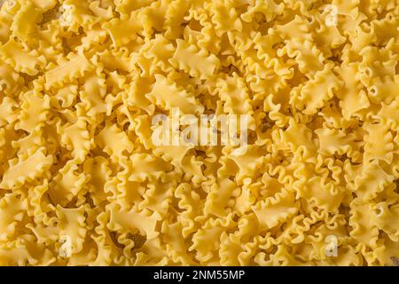 Dry Organic Mafalda Corta Pasta Noodle Ready to Cook Stock Photo