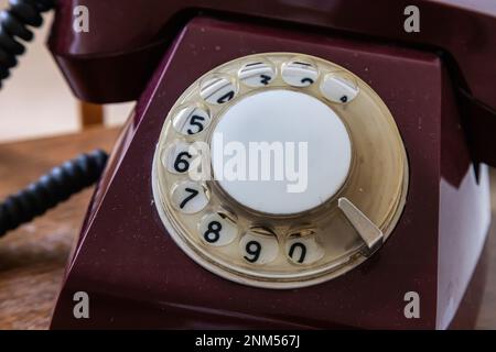 phone with disk dialing. means of communication. Retro Stock Photo