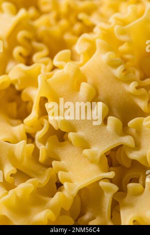 Dry Organic Mafalda Corta Pasta Noodle Ready to Cook Stock Photo