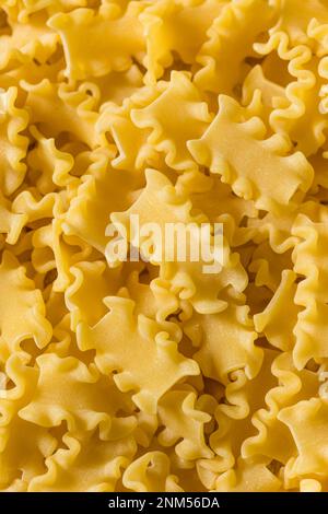 Dry Organic Mafalda Corta Pasta Noodle Ready to Cook Stock Photo