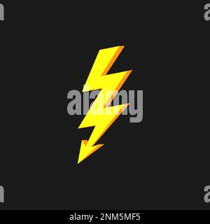 Thunder and bolt lighting elements. Flash icons set. Elestric blitz. Vector thunderbolt on white background Stock Vector