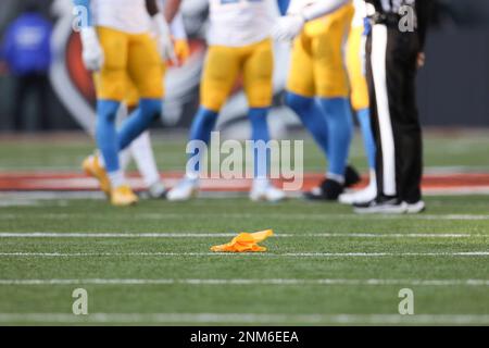 CINCINNATI, OH - DECEMBER 05: Cincinnati Bengals quarterback Joe Burrow (9)  warms up before the game against the Los Angeles Chargers and the  Cincinnati Bengals on December 5, 2021, at Paul Brown