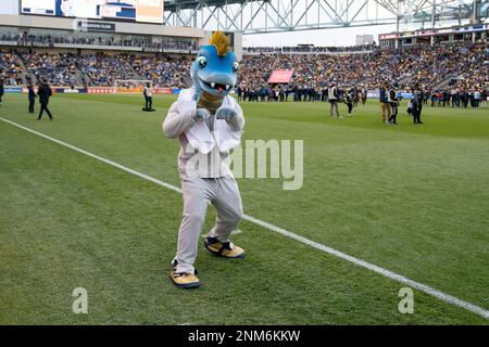 Phang - the Philadelphia Union mascot - sports mascots of the MLS Major  League Soccer Stock Photo - Alamy