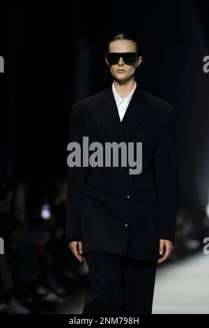 Milan, Milan Fashion Week, fall winter 2023/2024. Milan, Women's fashion,  autumn winter 2023/2024. Tod's fashion show Pictured: Model Credit:  Independent Photo Agency Srl/Alamy Live News Stock Photo - Alamy