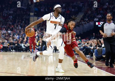 Denver Nuggets guard Reggie Jackson (7) in the first half of an