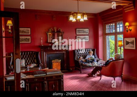 The Lake Vyrnwy Hotel, in the middle of the Berwyn mountain range, Powys, Wales Stock Photo