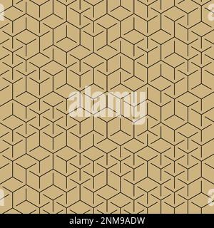 Hexagonal Maze generative pattern illustration Stock Vector